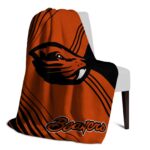 oregon state beavers diagonal stripes orange blanket best selling