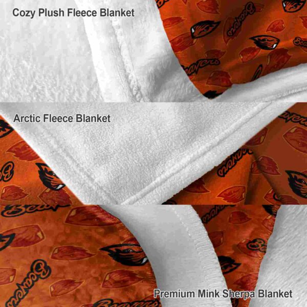 oregon state beavers diehard fans orange blanket premium grade
