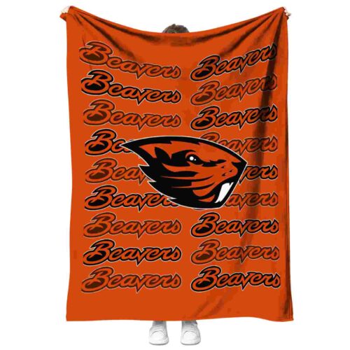 oregon state beavers fan pride orange blanket best selling
