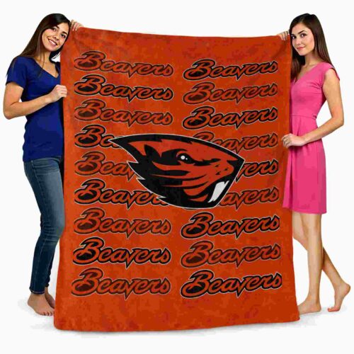 oregon state beavers fan pride orange blanket fashion forward