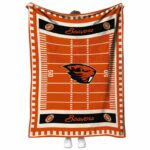 oregon state beavers football field orange blanket best selling