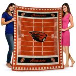oregon state beavers football field orange blanket best selling