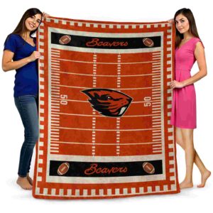 oregon state beavers football field orange blanket fashion forward