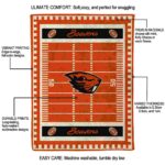 oregon state beavers football field orange blanket best selling