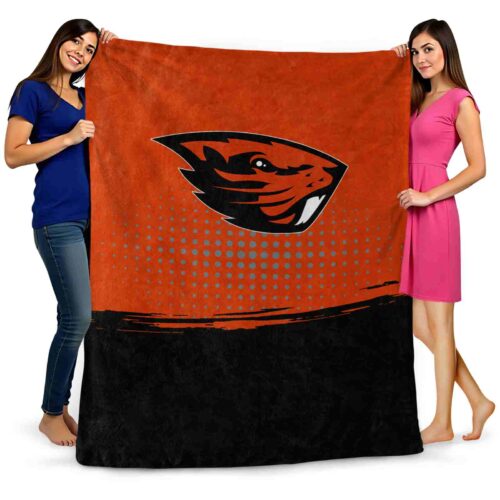 oregon state beavers gradient dots orange blanket fashion forward