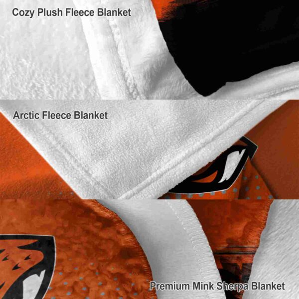 oregon state beavers gradient dots orange blanket premium grade