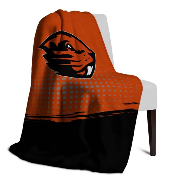 oregon state beavers gradient dots orange blanket top rated