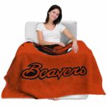 oregon state beavers grunge texture orange blanket best selling