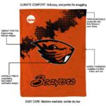 oregon state beavers grunge texture orange blanket best selling