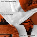 oregon state beavers grunge texture orange blanket best selling