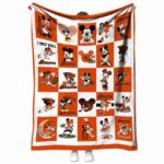 oregon state beavers mickey minnie orange white blanket best selling
