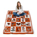 oregon state beavers mickey minnie orange white blanket best selling