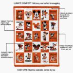 oregon state beavers mickey minnie orange white blanket best selling