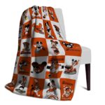 oregon state beavers mickey minnie orange white blanket best selling