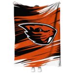 Oregon State Beavers Paint Streaks Orange White Blanket 1 oregon state beavers paint streaks orange white blanket best selling