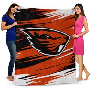 oregon state beavers paint streaks orange white blanket fashion forward