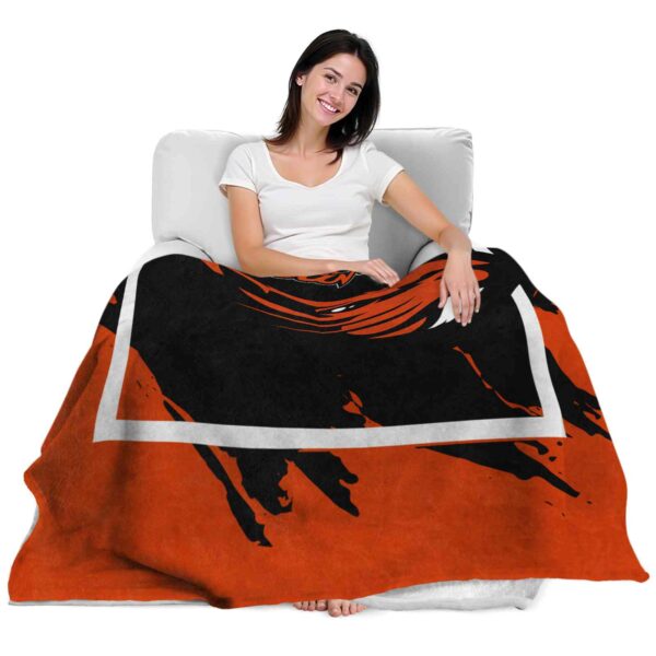 oregon state beavers splatter effect orange blanket latest model