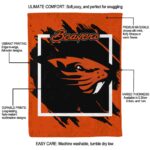 oregon state beavers splatter effect orange blanket new arrival