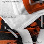 oregon state beavers splatter effect orange blanket premium grade