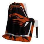 oregon state beavers splatter effect orange blanket top rated