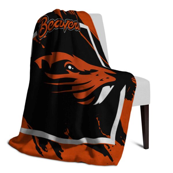 oregon state beavers splatter effect orange blanket top rated