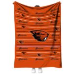 oregon state beavers striped pattern orange blanket best selling
