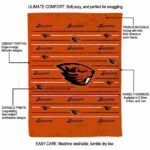 oregon state beavers striped pattern orange blanket new arrival