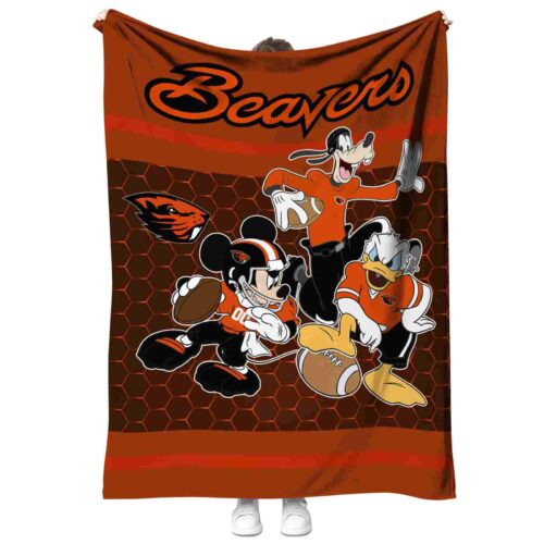 oregon state beavers three musketeers orange blanket best selling