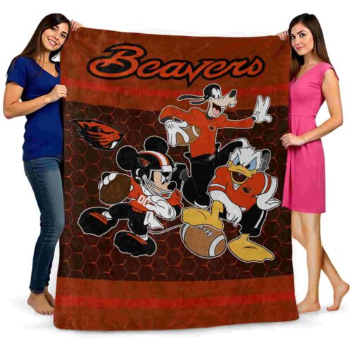 oregon state beavers three musketeers orange blanket fashion forward