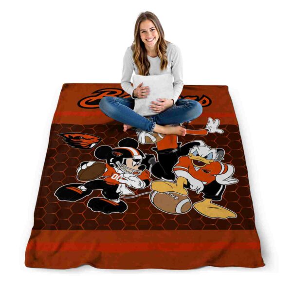 oregon state beavers three musketeers orange blanket high quality