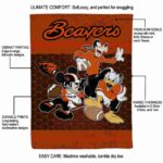 oregon state beavers three musketeers orange blanket new arrival