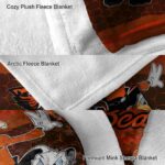 oregon state beavers three musketeers orange blanket premium grade