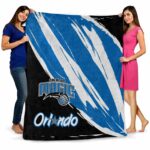 orlando magic brushstrokes blue white blanket fashion forward