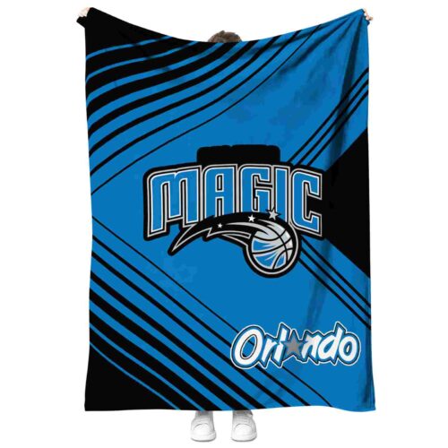 orlando magic diagonal stripes blue blanket best selling