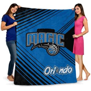 orlando magic diagonal stripes blue blanket fashion forward