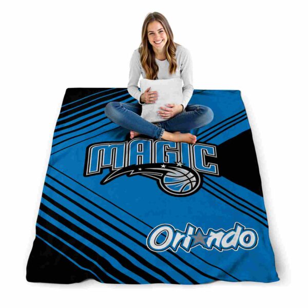 orlando magic diagonal stripes blue blanket high quality