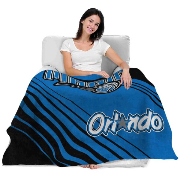 orlando magic diagonal stripes blue blanket latest model