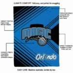 orlando magic diagonal stripes blue blanket new arrival