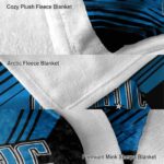 orlando magic diagonal stripes blue blanket premium grade