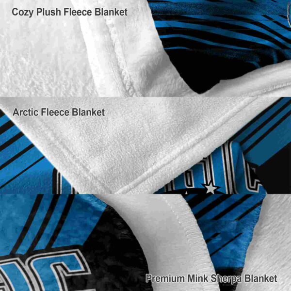 orlando magic diagonal stripes blue blanket premium grade