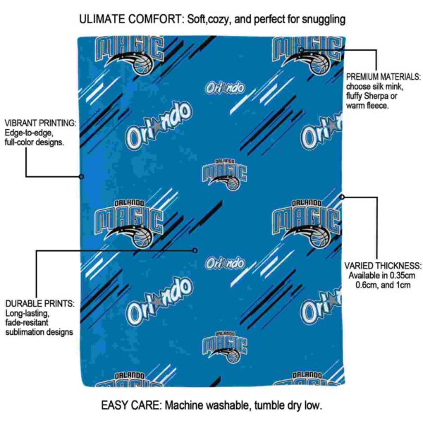 orlando magic fan spirit blue blanket new arrival