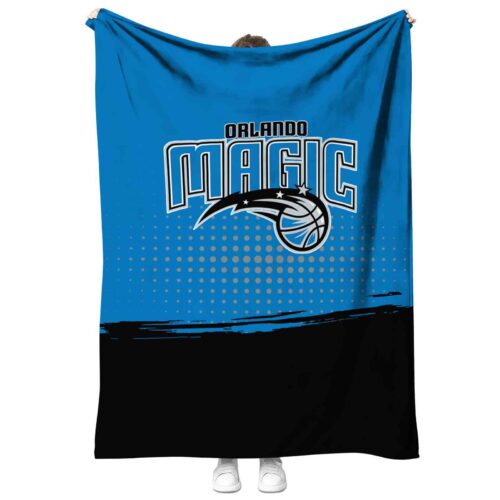 orlando magic gradient dots blue blanket best selling