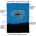 orlando magic gradient dots blue blanket best selling