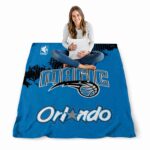 orlando magic grunge texture blue blanket high quality