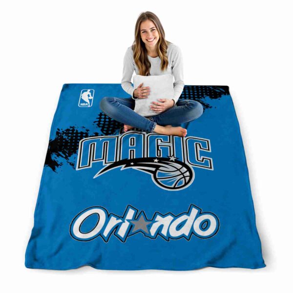 orlando magic grunge texture blue blanket high quality