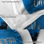 orlando magic grunge texture blue blanket premium grade