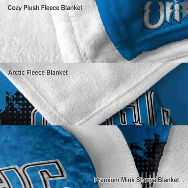 orlando magic grunge texture blue blanket premium grade