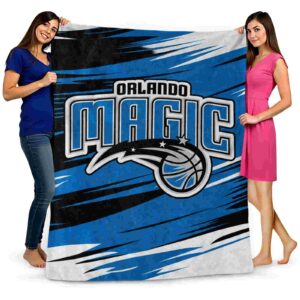 orlando magic paint streaks blue white blanket fashion forward