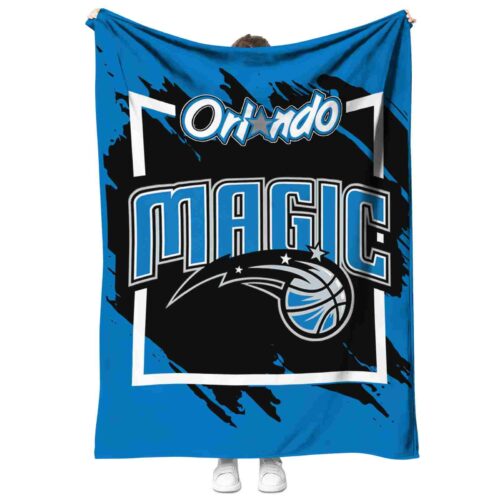 orlando magic splatter effect blue blanket best selling