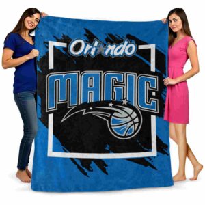 orlando magic splatter effect blue blanket fashion forward